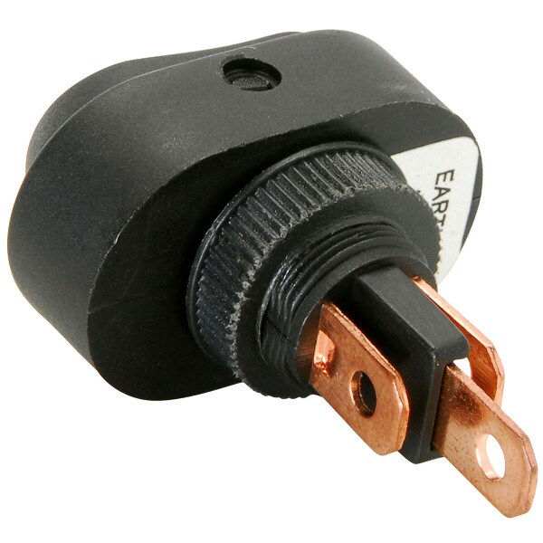 Main product image for SPST Automotive Rocker Switch w/Green LED 12V 060-764